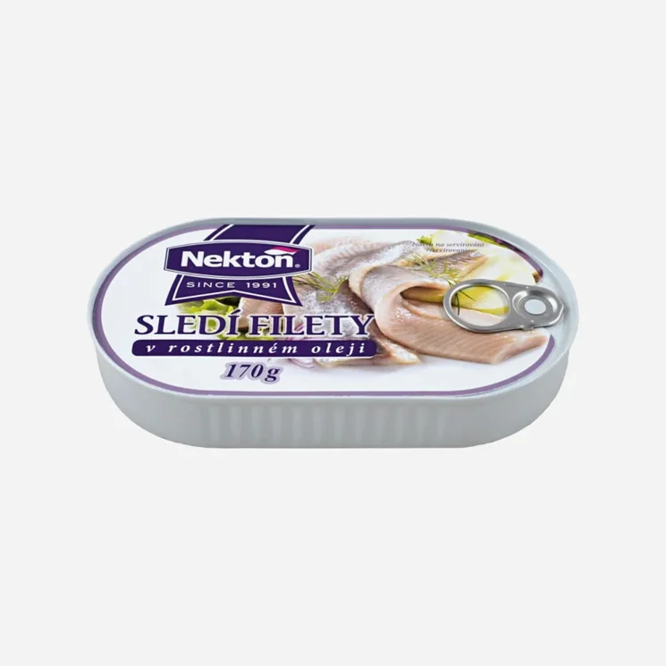 Sledí filety v rostlinném oleji