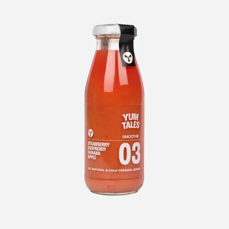 Smoothie jahoda, malina, banán a jablko