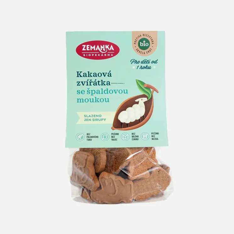 Špaldová zvířátka kakaová BIO