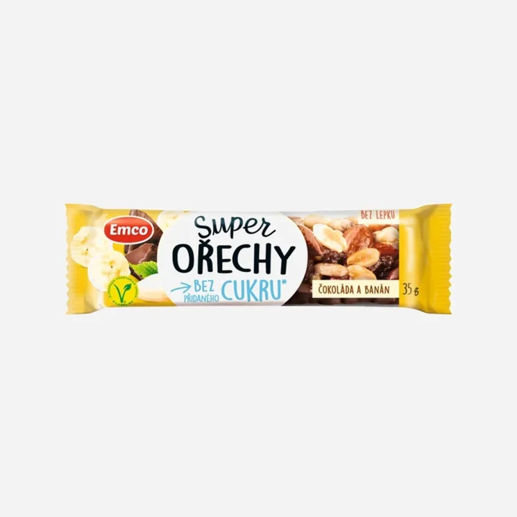 Super ořechy čokoláda a banán 12 x 35 g