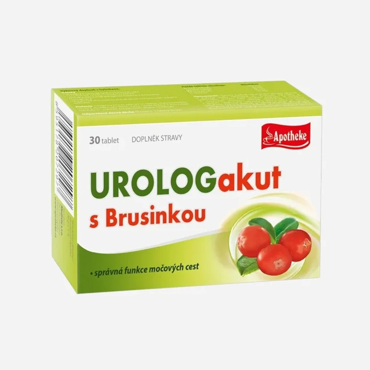 Tablety Urologakut s brusinkou 30 tablet 50 g