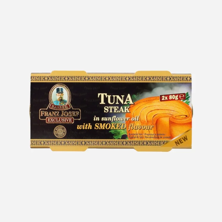 Tuňák steak ve slunečnicovém oleji s uzenou příchutí 2x80 g