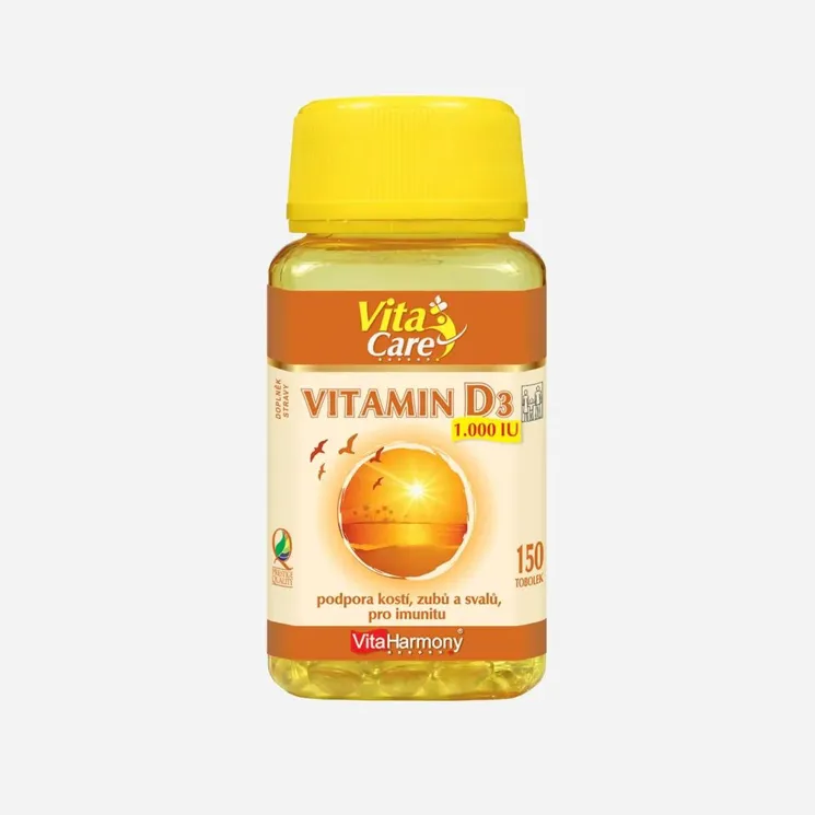 Vitamin D3 1000 m.j. 25 µg 6 x 150 kapslí