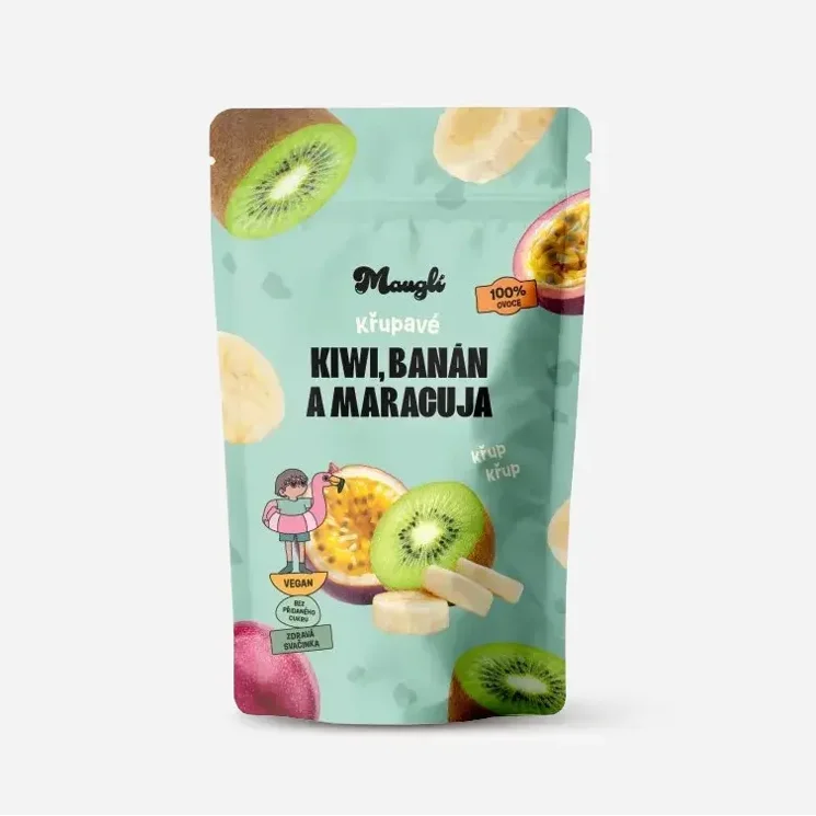 XXL křupavý mix - kiwi, banán a marakuja 5 x 100 g