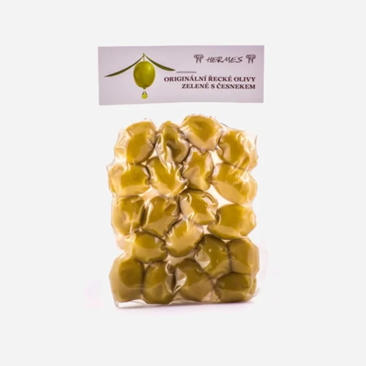 Zelené olivy s česnekem 6 x 150 g